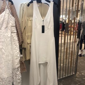 BCBG Off White High Low Dress